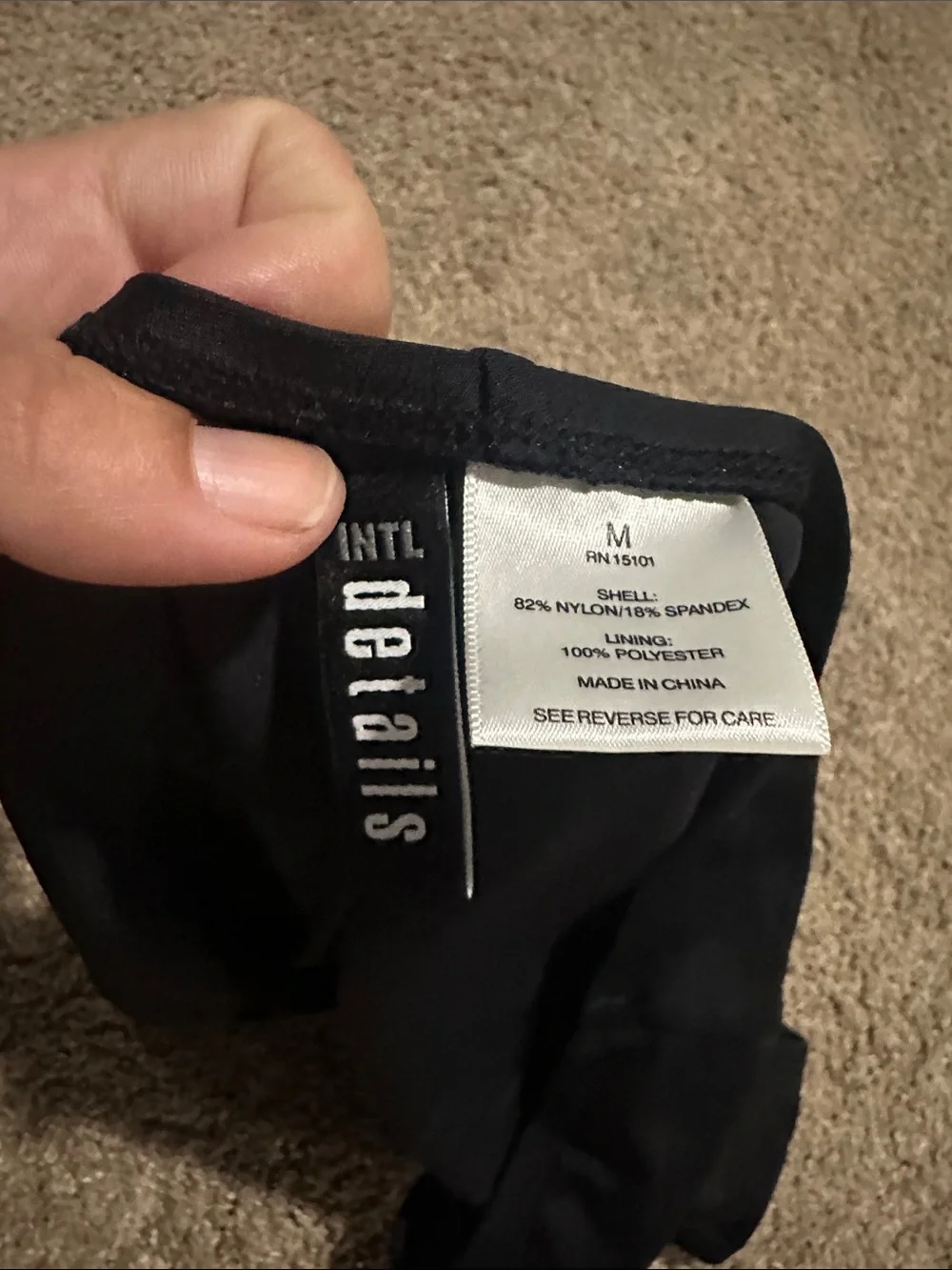 High-Waist Black Swim Bottom
